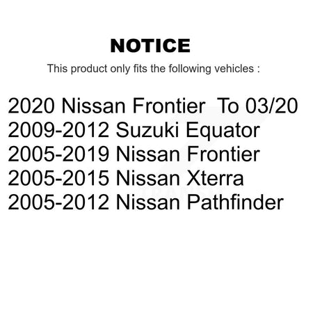 Front Outer & Inner Tie Rod End Kit For Nissan Frontier Pathfinder Xterra Suzuki Equator KTR-105044