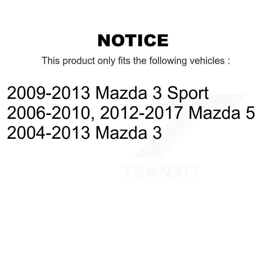 Front Outer & Inner Steering Tie Rod End Kit For Mazda 3 5 Sport KTR-105050