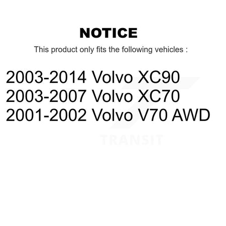 Front Outer & Inner Steering Tie Rod End Kit For Volvo XC90 XC70 V70 KTR-105074