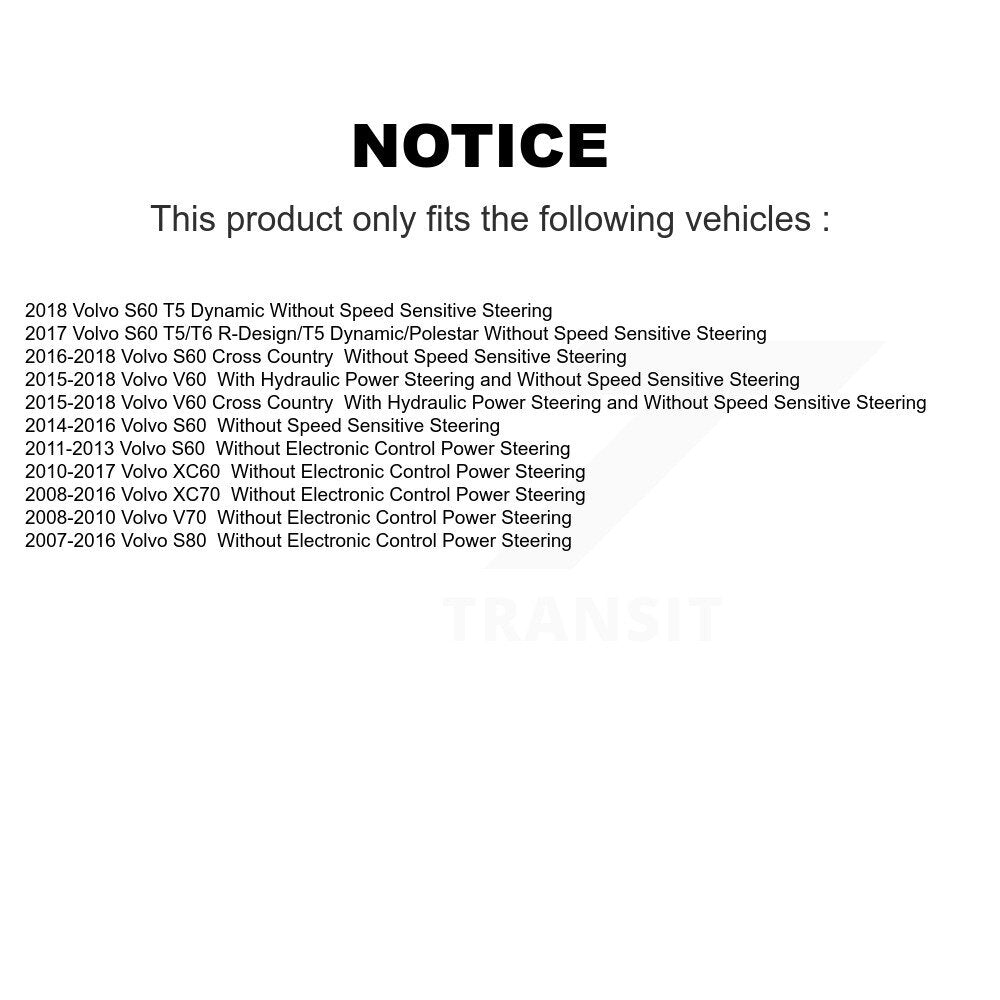 Front Outer & Inner Tie Rod End Kit For Volvo XC60 XC70 S60 V60 S80 Cross Country V70 KTR-105080