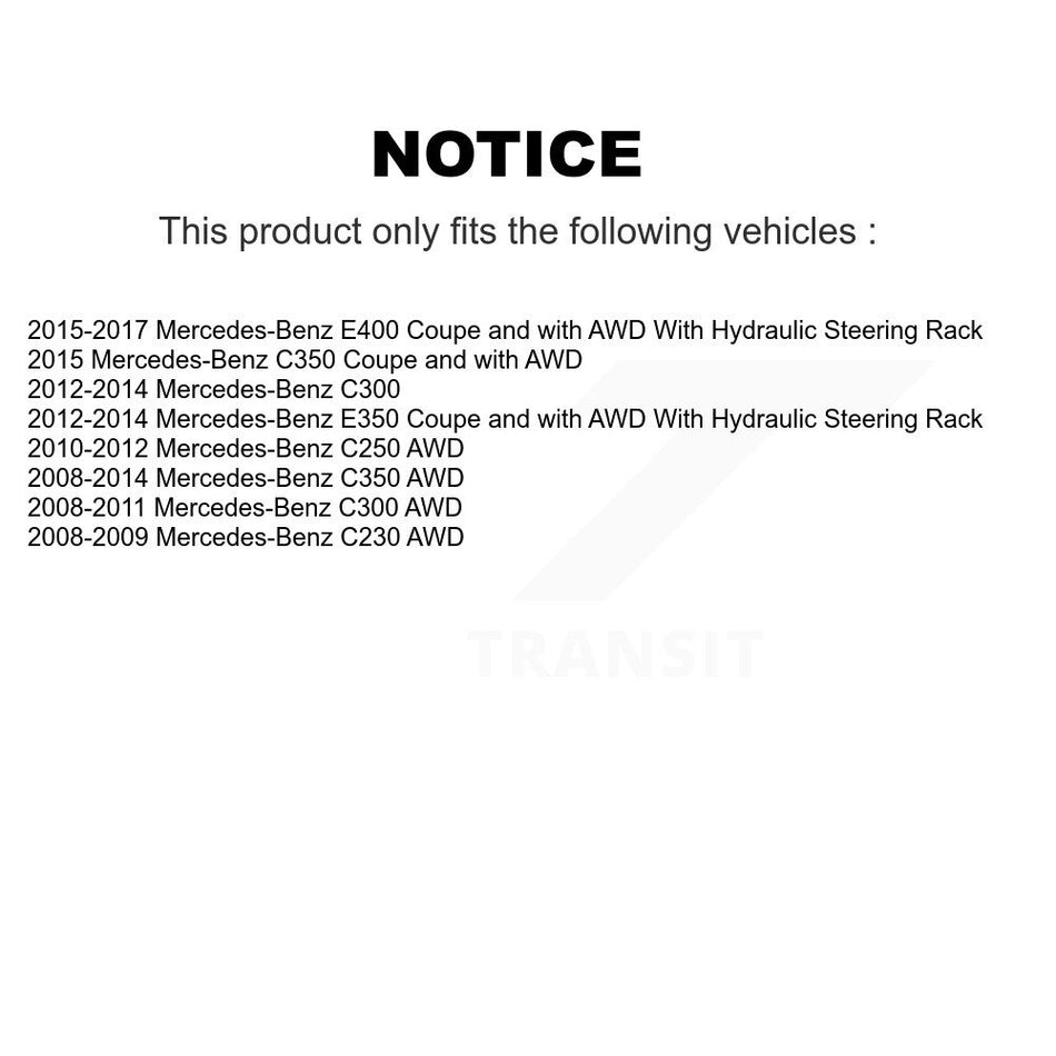 Front Outer & Inner Tie Rod End Kit For Mercedes-Benz C300 C350 C250 E350 E400 C230 KTR-105081
