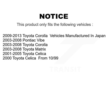 Front Lower Control Arm Kit For Toyota Corolla Matrix Pontiac Vibe Celica KTR-105186