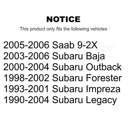 Front Lower Control Arm Kit For Subaru Legacy Outback Forester Impreza Baja Saab KTR-105204