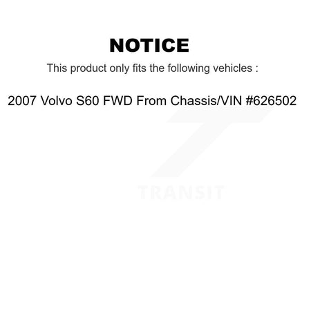 Front Lower Control Arm Ball Joints Kit For 2007 Volvo S60 FWD From Chassis VIN #626502 KTR-105225