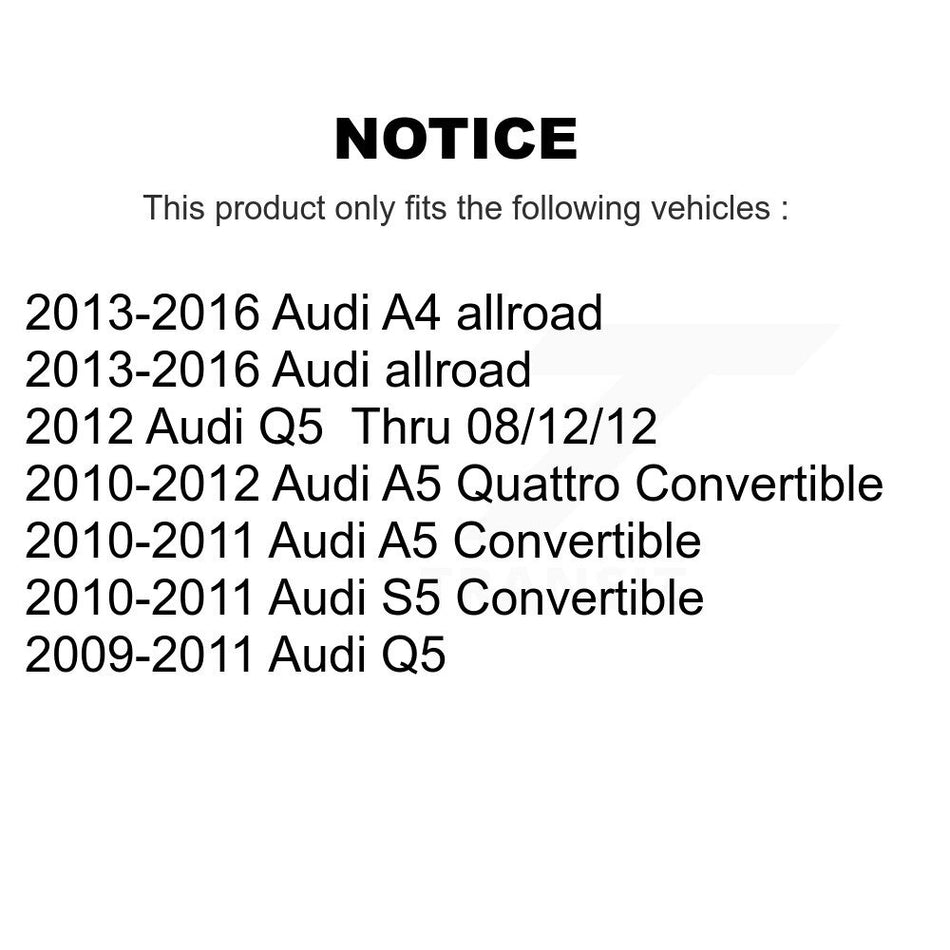 Front Control Arm Ball Joint Tie Rod End Link Kit (8Pc) For Audi Q5 A5 Quattro allroad S5 KTR-105264