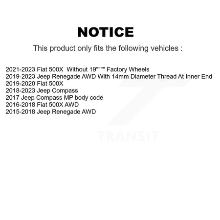Front Suspension Control Arm Assembly Tie Rod End Kit For Jeep Compass Renegade Fiat 500X KTR-105272