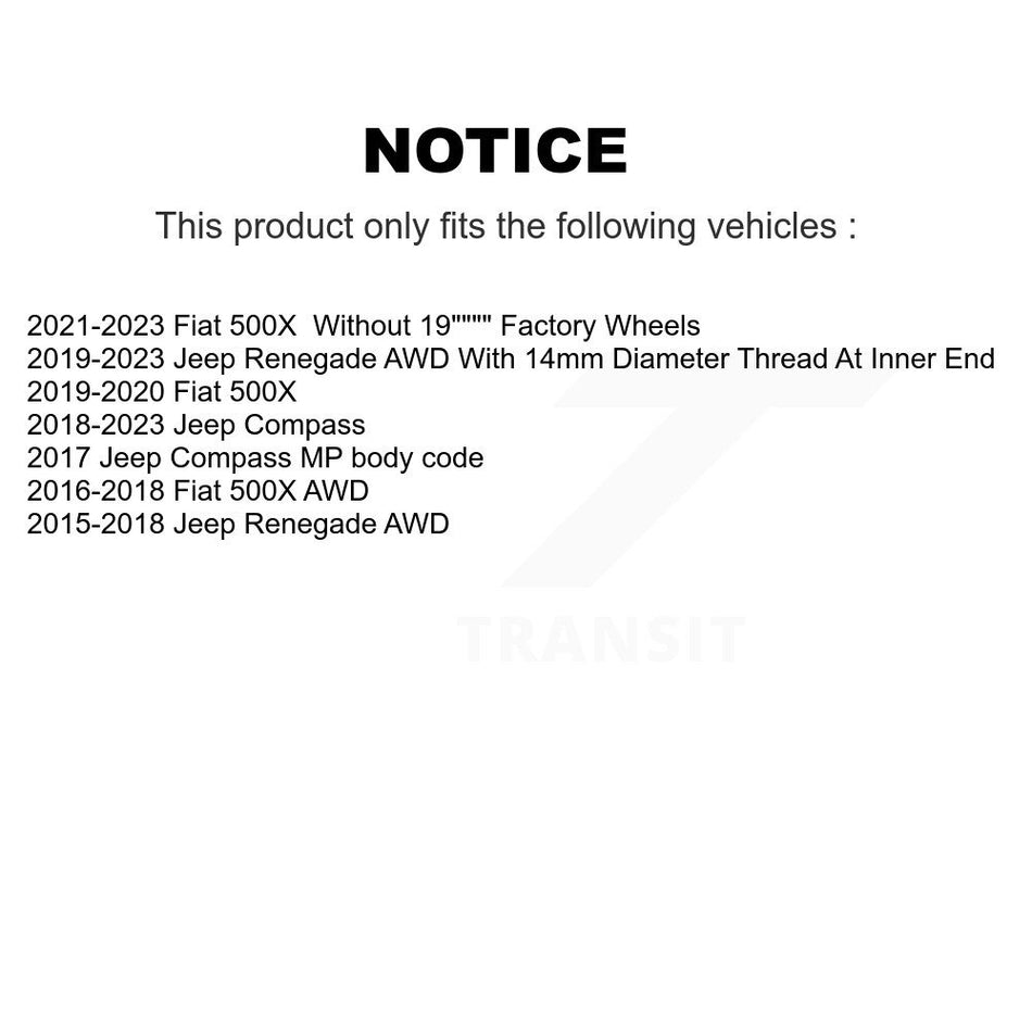 Front Suspension Control Arm Assembly Tie Rod End Kit For Jeep Compass Renegade Fiat 500X KTR-105272