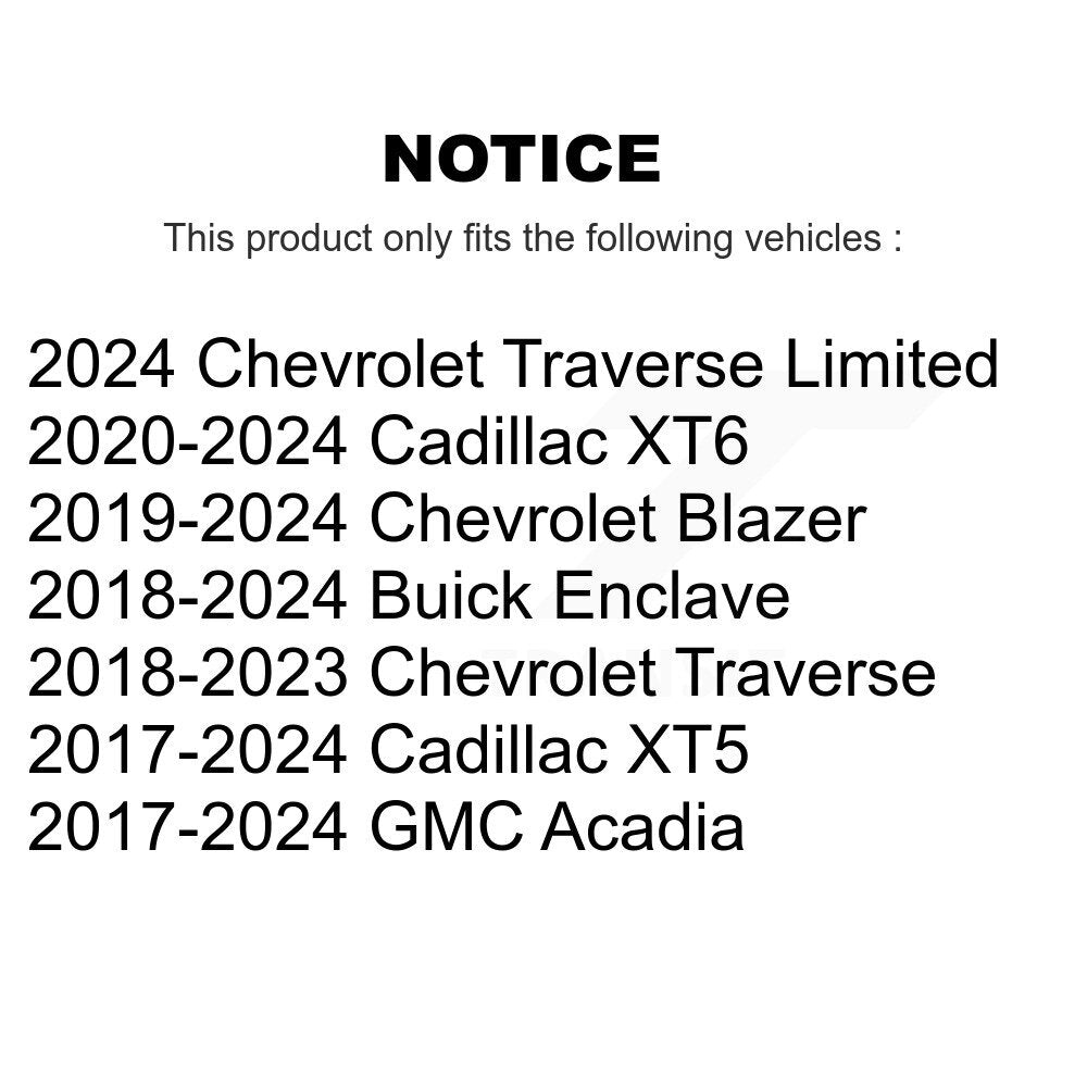 Front Rear Suspension Bar Link Kit For Chevrolet Cadillac XT5 Traverse GMC Acadia Blazer KTR-105388