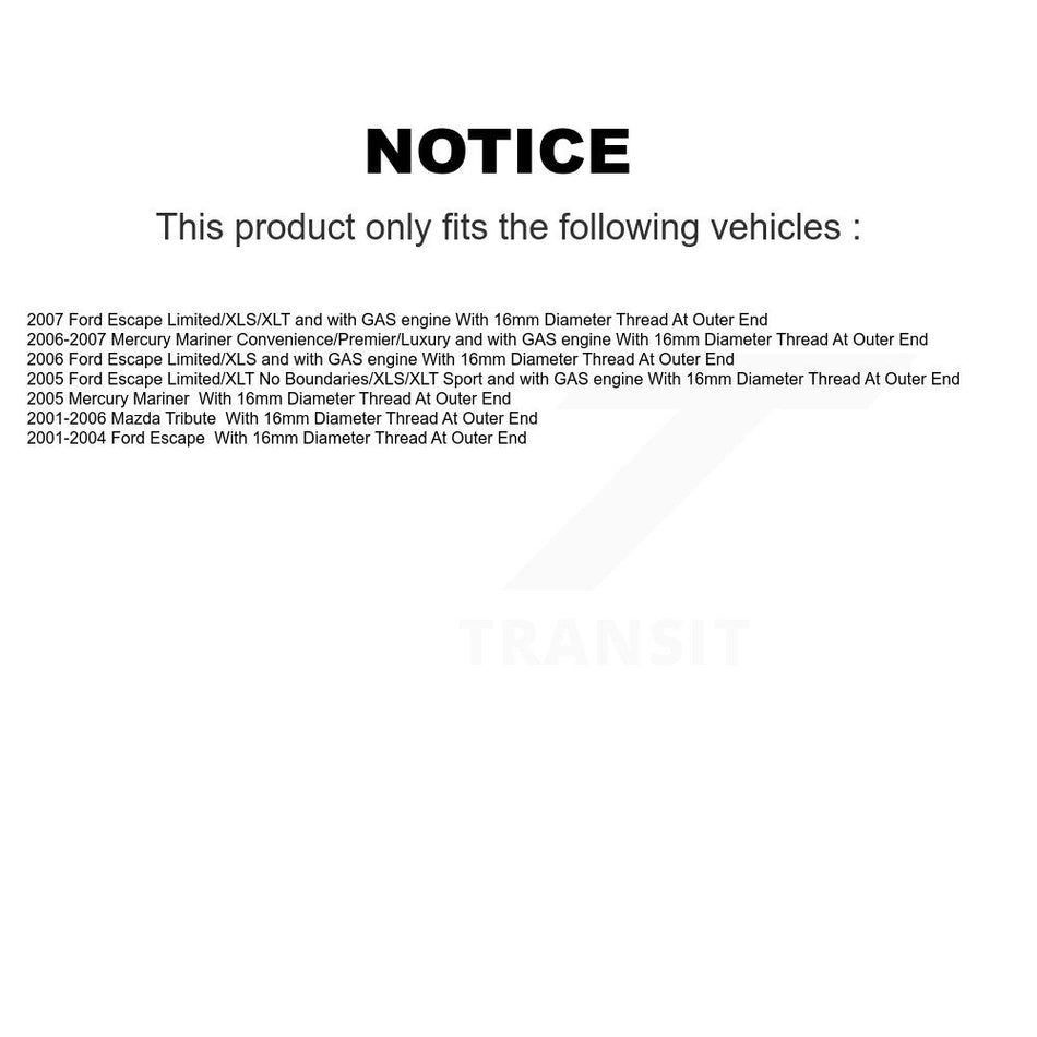 Front Inner & Outer Tie Rod End Kit For Ford Escape Mazda Tribute Mercury Mariner KTR-105450