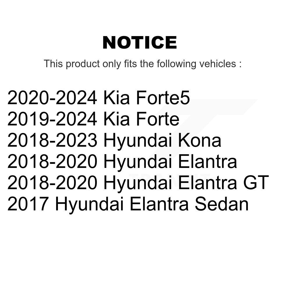 Front Lower Control Arm Ball Joint Tie Rod End Link Kit (8Pc) For Hyundai Elantra Kona GT KTR-105480