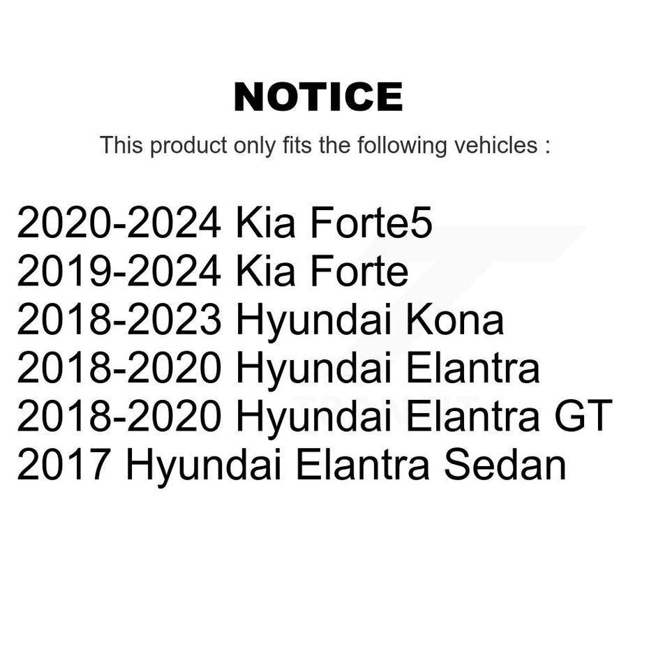 Front Lower Control Arm Ball Joint Tie Rod End Link Kit (8Pc) For Hyundai Elantra Kona GT KTR-105480