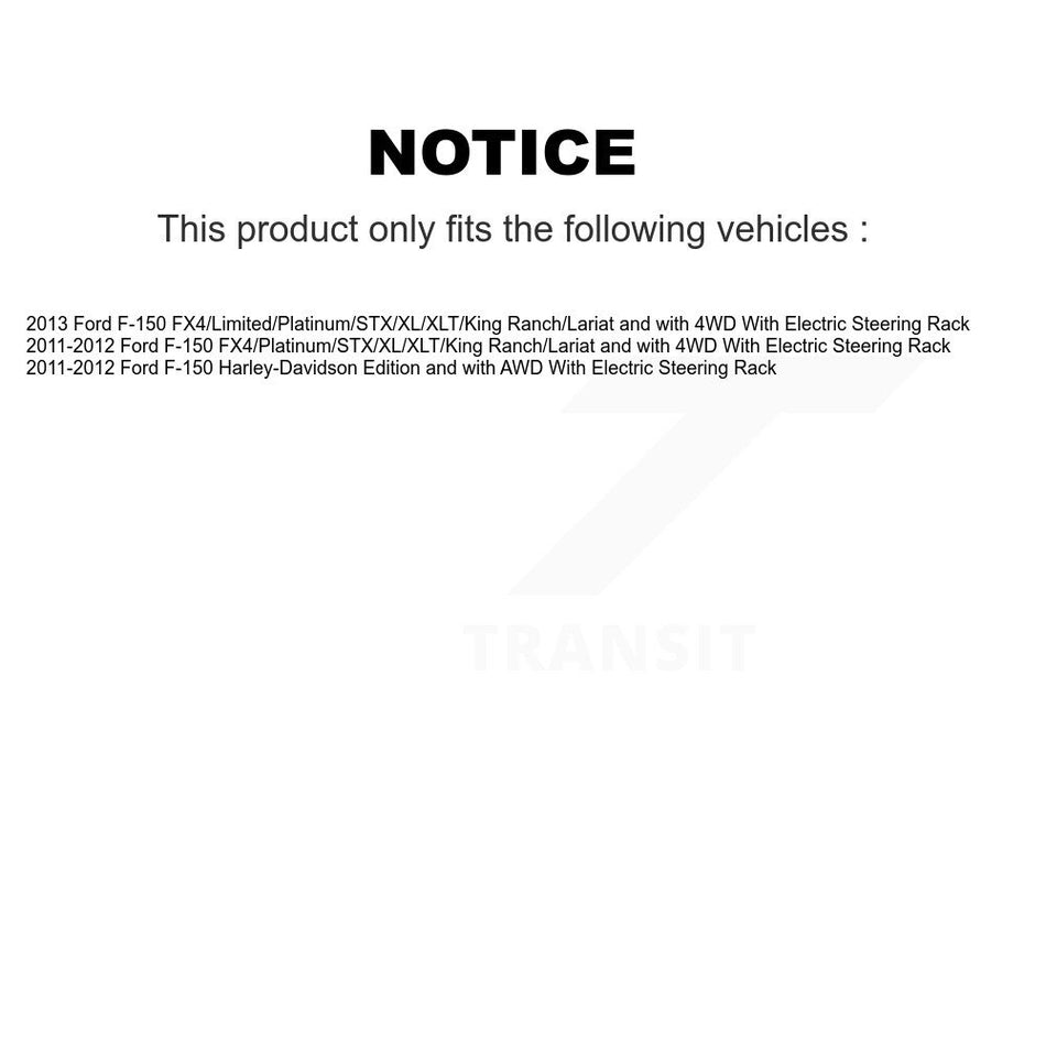 Front Suspension Lower Control Arm & Ball Joint Tie Rod End Link Kit (8Pc) For Ford F-150 KTR-105483