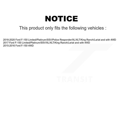 Front Suspension Lower Control Arm & Ball Joint Tie Rod End Link Kit (8Pc) For Ford F-150 KTR-105485