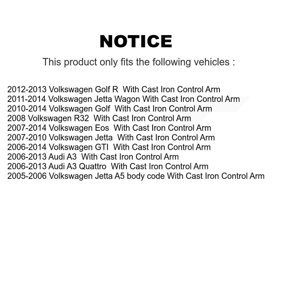 Front Lower Control Arm Tie Rod End Kit For Volkswagen Jetta Golf GTI Audi Eos A3 Quattro KTR-105608