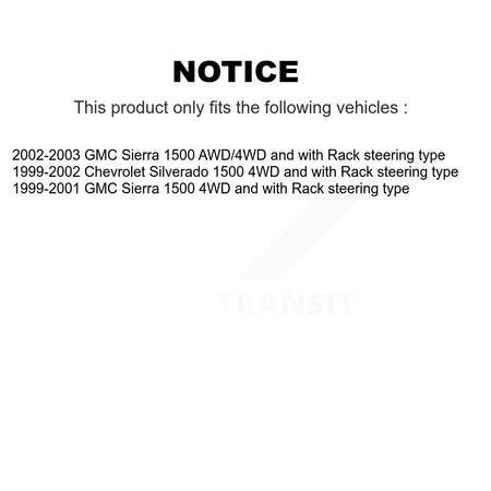 Front Upper Control Arm And Ball Joint Tie Rod End Link Kit For GMC Sierra 1500 Chevrolet KTR-105661