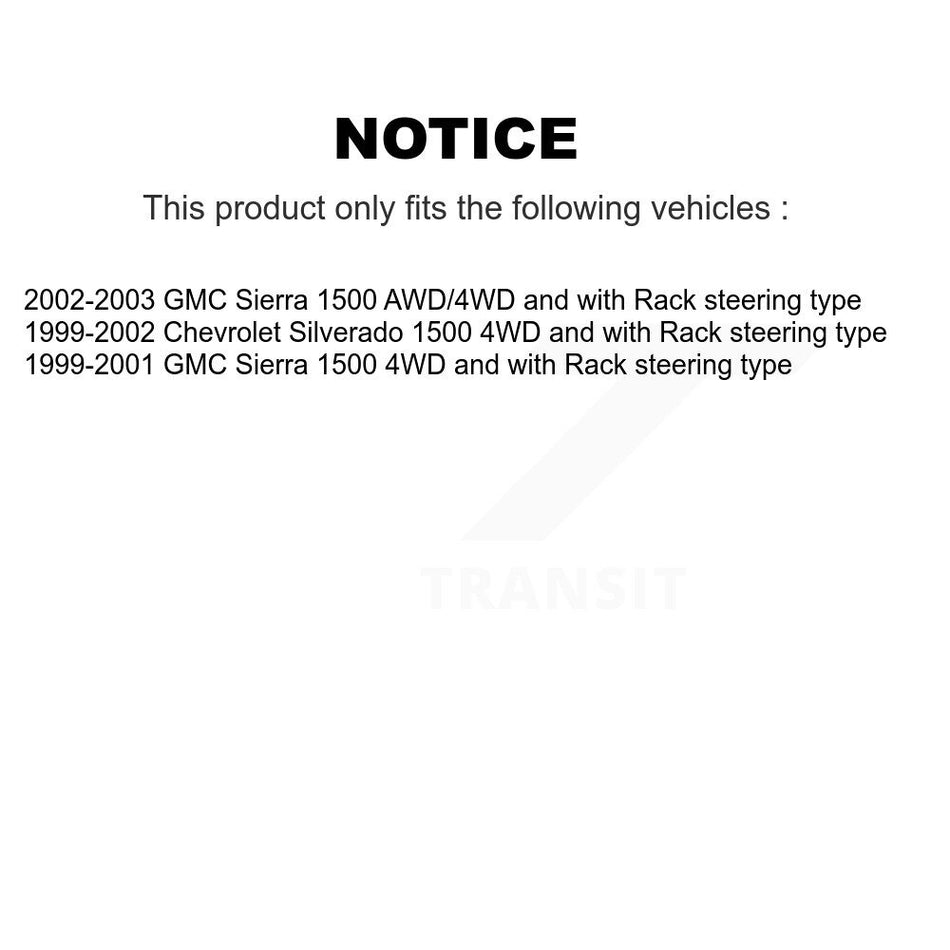 Front Upper Control Arm And Ball Joint Tie Rod End Link Kit For GMC Sierra 1500 Chevrolet KTR-105661