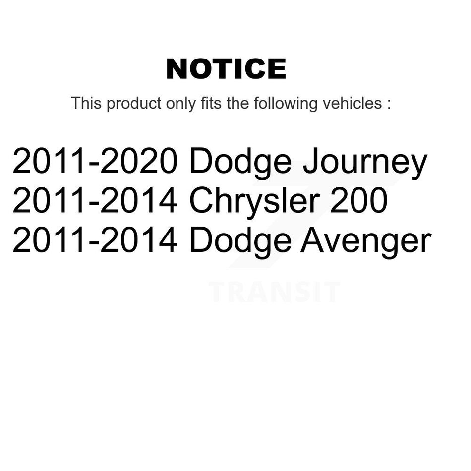 Rear Lower Forward Suspension Control Arm Pair For Dodge Journey Chrysler 200 Avenger KTR-105663