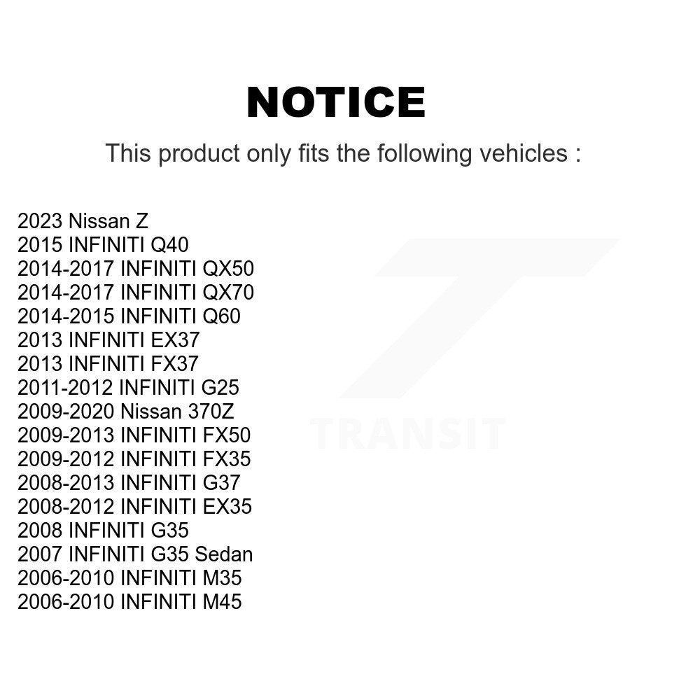 Rear Lower Forward Control Arm Pair For INFINITI G37 QX50 EX35 Nissan 370Z G35 FX35 QX70 KTR-105667