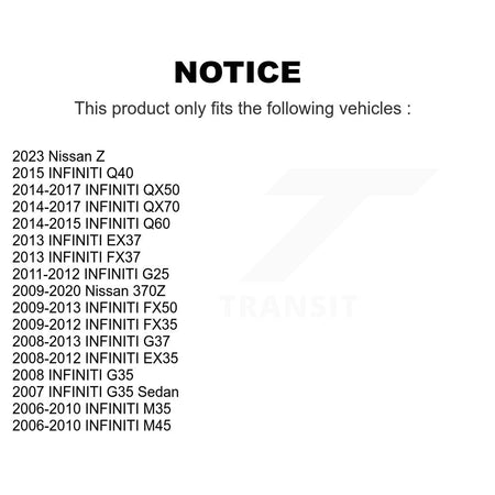 Rear Lower Forward Control Arm Pair For INFINITI G37 QX50 EX35 Nissan 370Z G35 FX35 QX70 KTR-105667