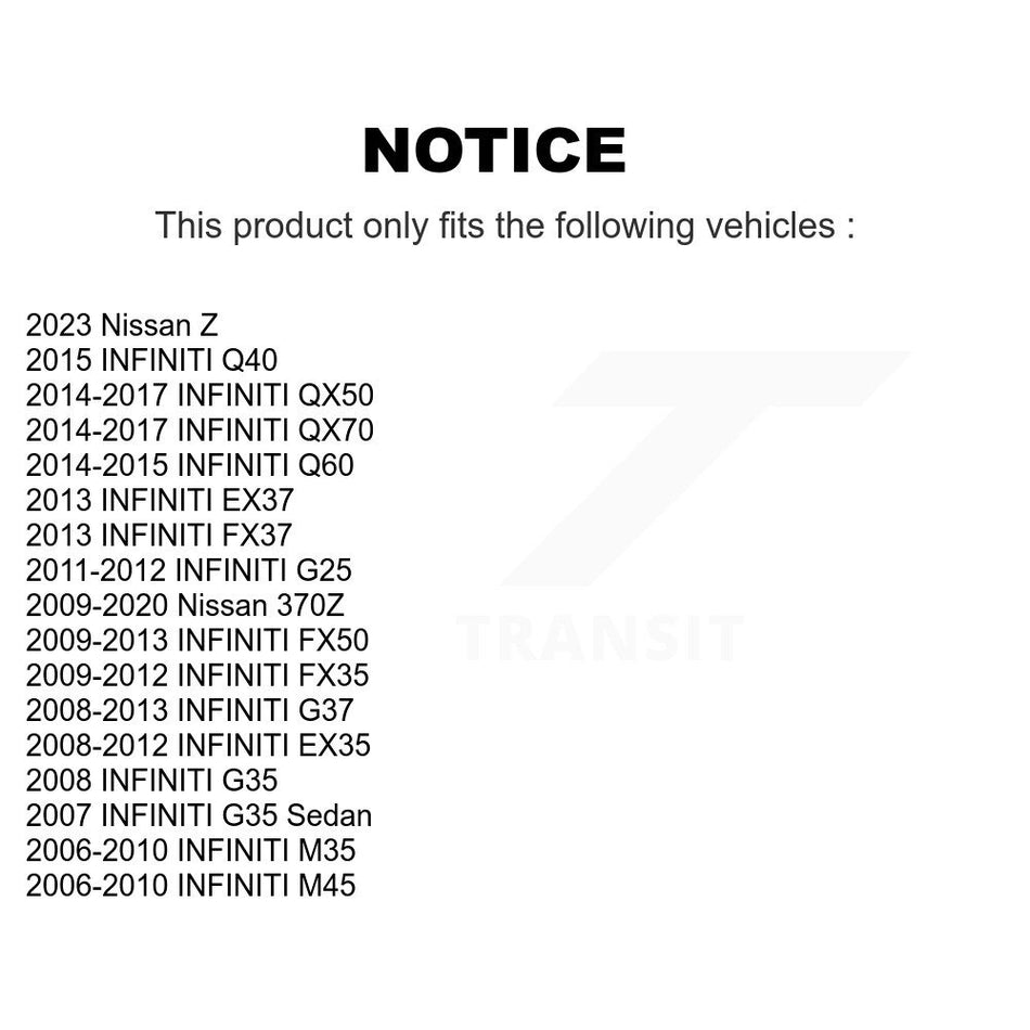 Rear Lower Forward Control Arm Pair For INFINITI G37 QX50 EX35 Nissan 370Z G35 FX35 QX70 KTR-105667