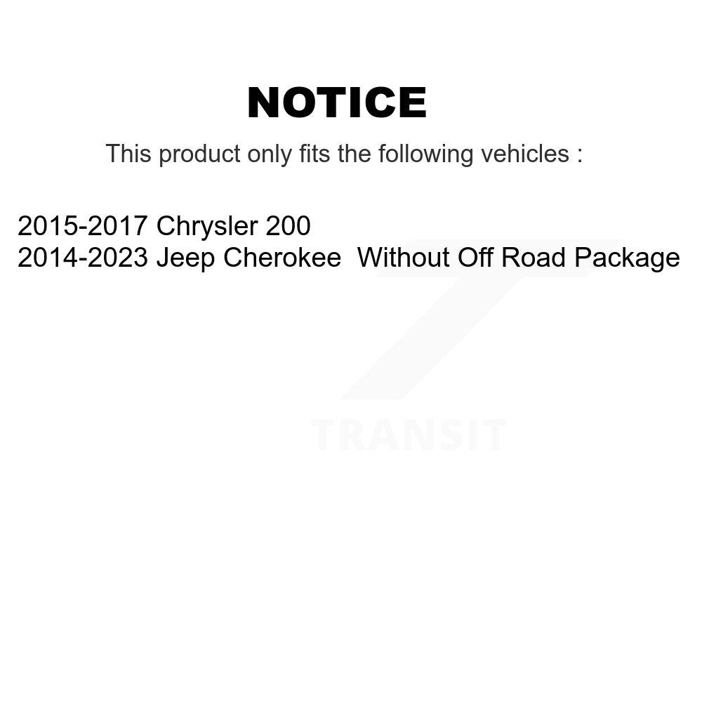 Rear Lower Forward Suspension Control Arm Pair For Jeep Cherokee Chrysler 200 KTR-105676