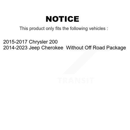 Rear Lower Forward Suspension Control Arm Pair For Jeep Cherokee Chrysler 200 KTR-105676