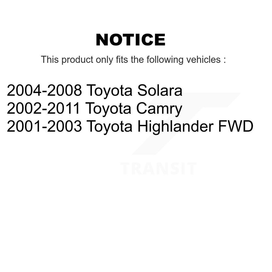 Rear Lower Rearward Suspension Control Arm Pair For Toyota Camry Highlander Solara KTR-105691