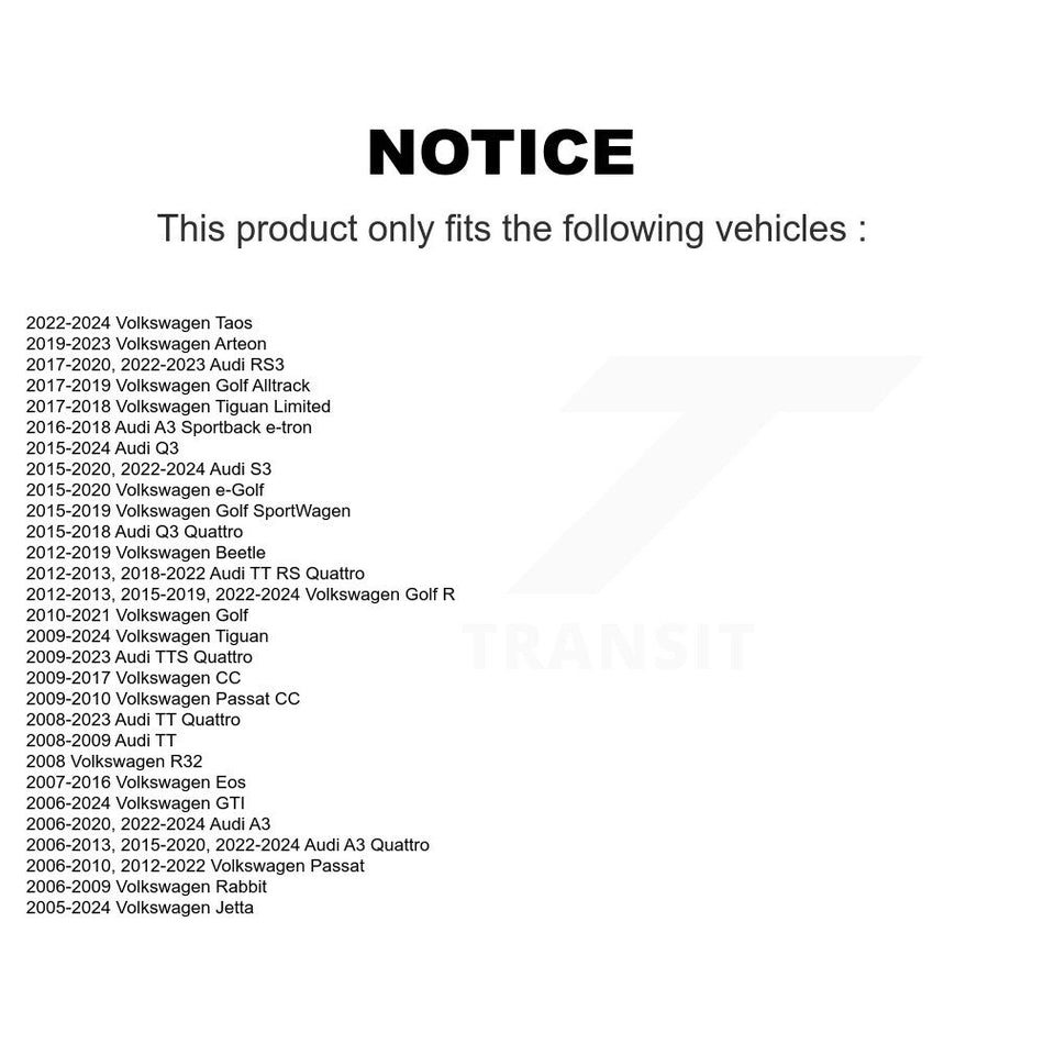 Rear Upper Control Arm Pair For Volkswagen Jetta Tiguan Audi Golf Taos Q3 Passat GTI A3 R KTR-105721