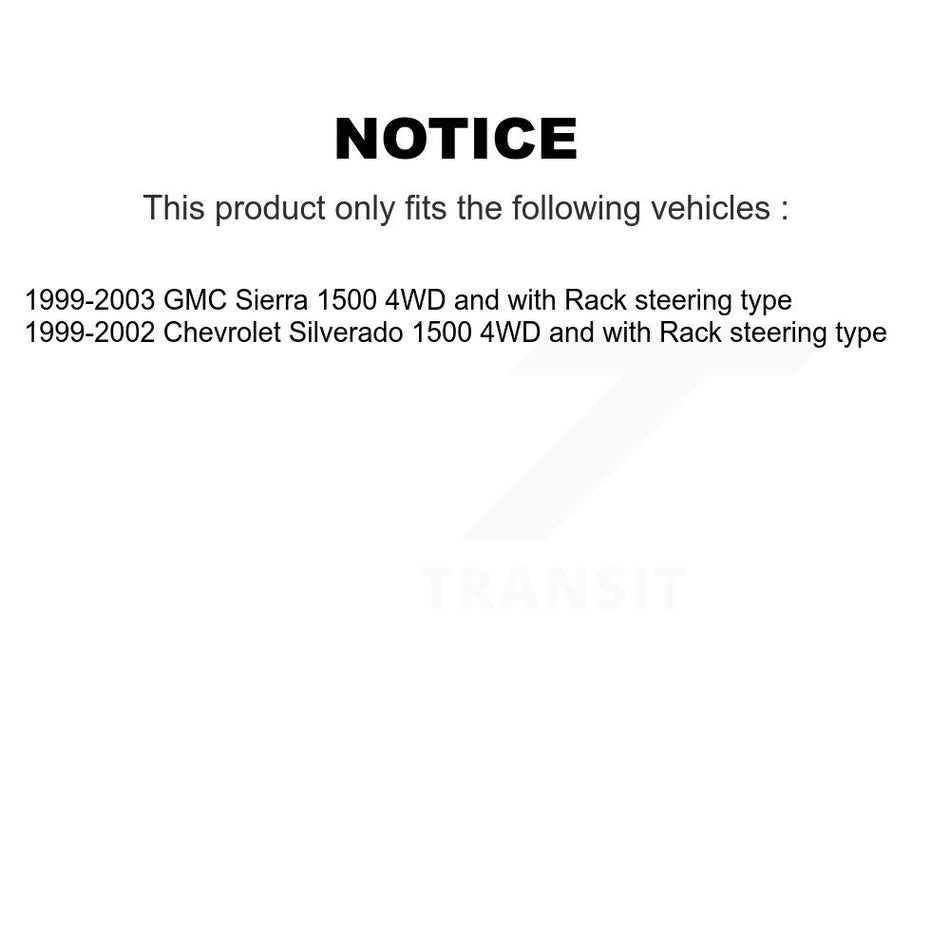 Front Upper & Lower Control Arms Tie Rods Link Sway Bar Kit (10Pc) For GMC Sierra 1500 KTR-105756