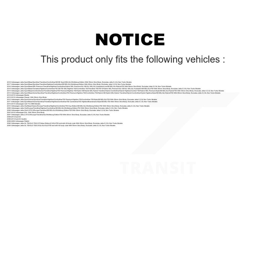 Front Shock Assembly TOR Link Kit For Volkswagen Jetta Passat Golf Beetle Rabbit Audi Eos KTT-100005