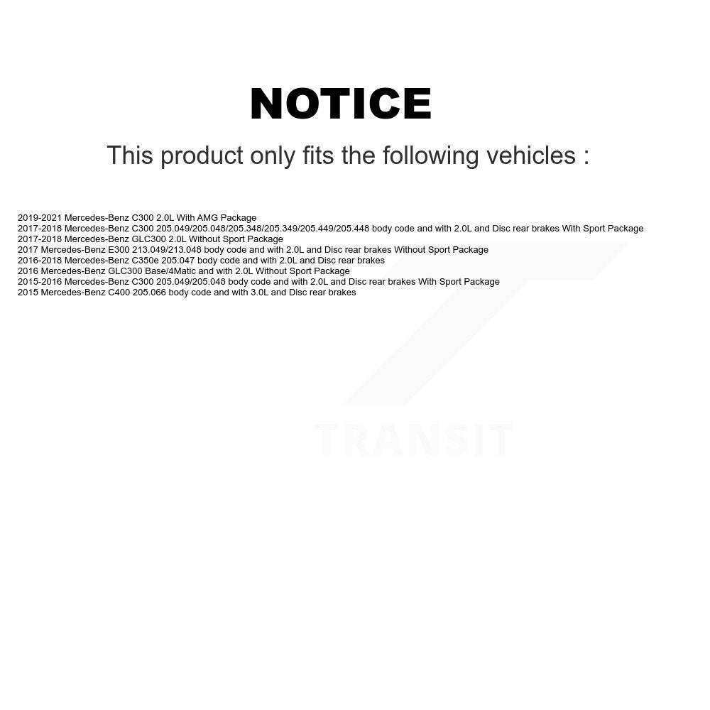 Front Ceramic Disc Brake Pad Wear Sensor Kit For Mercedes-Benz C300 GLC300 E300 C400 E350 KTW-100001