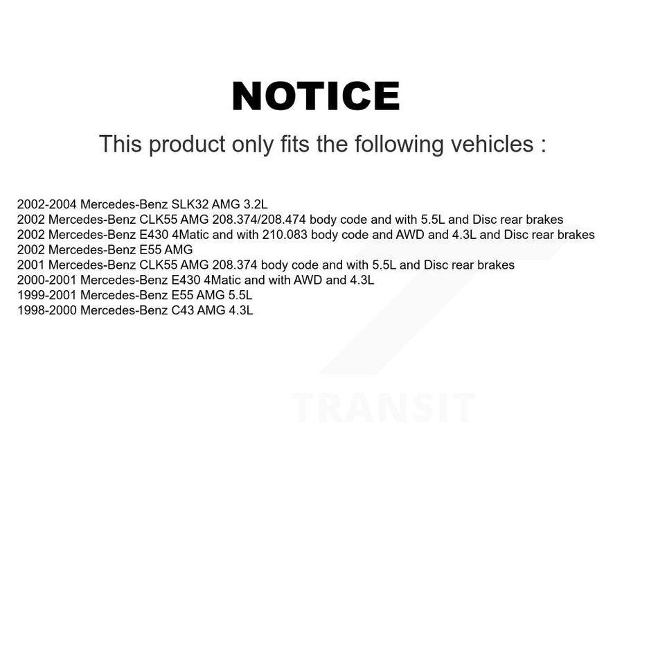 Front Ceramic Brake Pads & Wear Sensor Kit For Mercedes-Benz E430 SLK32 AMG E55 CLK55 C43 KTW-100012