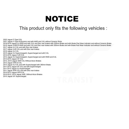Front Ceramic Brake Pad & Wear Sensor Kit For Jaguar XF XJ XKR XFR F-Type XKR-S XFR-S XJR KTW-100030