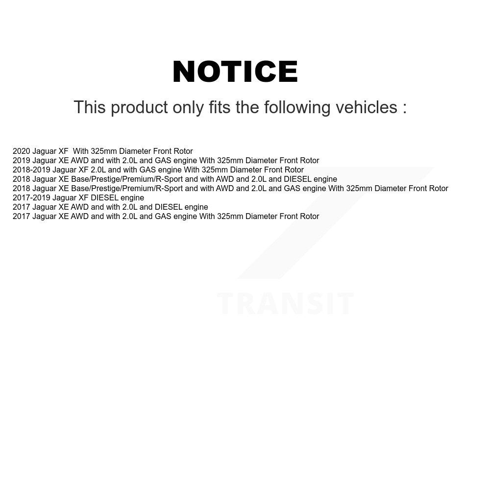 Front Rear Ceramic Disc Brake Pads And Wear Sensors Kit For Jaguar XE XF KTW-100252