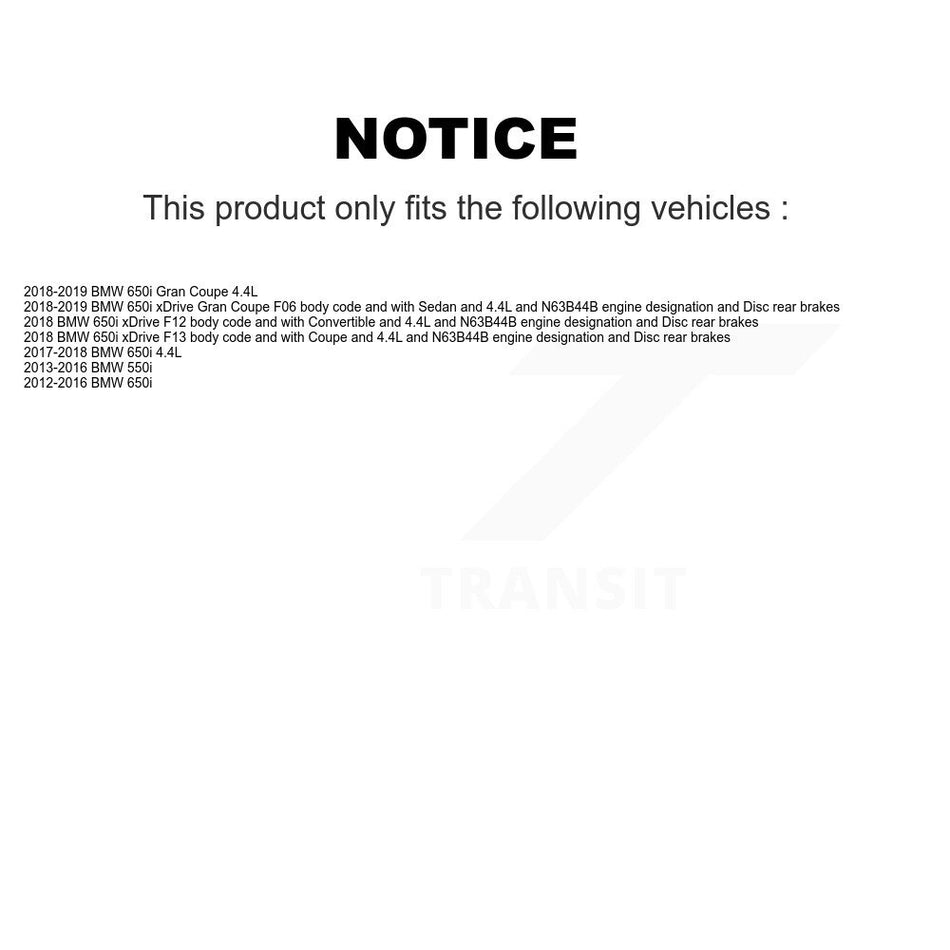 Front Rear Ceramic Disc Brake Pad And Wear Sensor Kit For BMW 650i xDrive Gran Coupe 550i KTW-100256