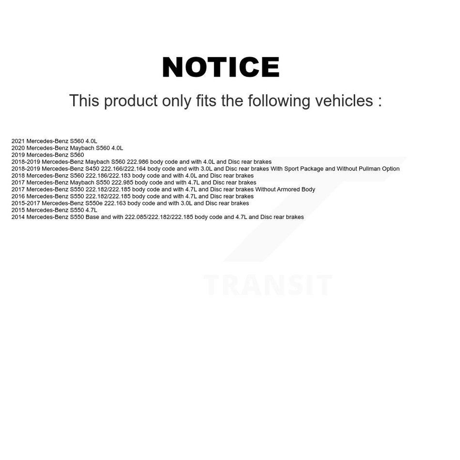 Front Rear Ceramic Brake Pad And Wear Sensor Kit For Mercedes-Benz S550 S560 S450 Maybach KTW-100296