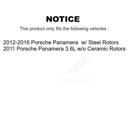 Front Rear Ceramic Brake Pads Wear Sensor Kit For 2012-2016 Porsche Panamera with Harness KTW-100520