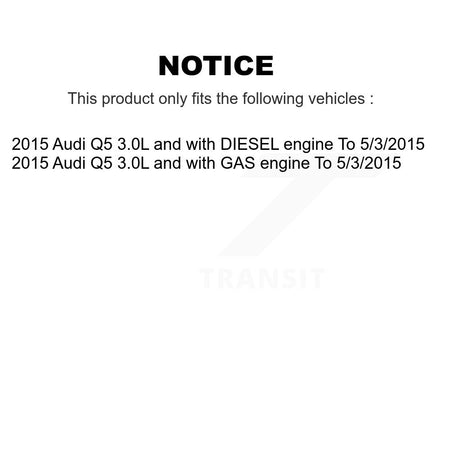 Front Rear Ceramic Disc Brake Pads And Wear Sensors Kit For Audi Q5 To 5 3 2015 KTW-100543