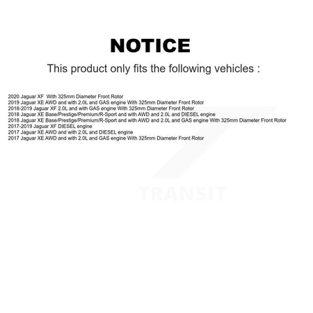 Front Rear Ceramic Disc Brake Pads And Wear Sensors Kit For Jaguar XE XF KTW-100574