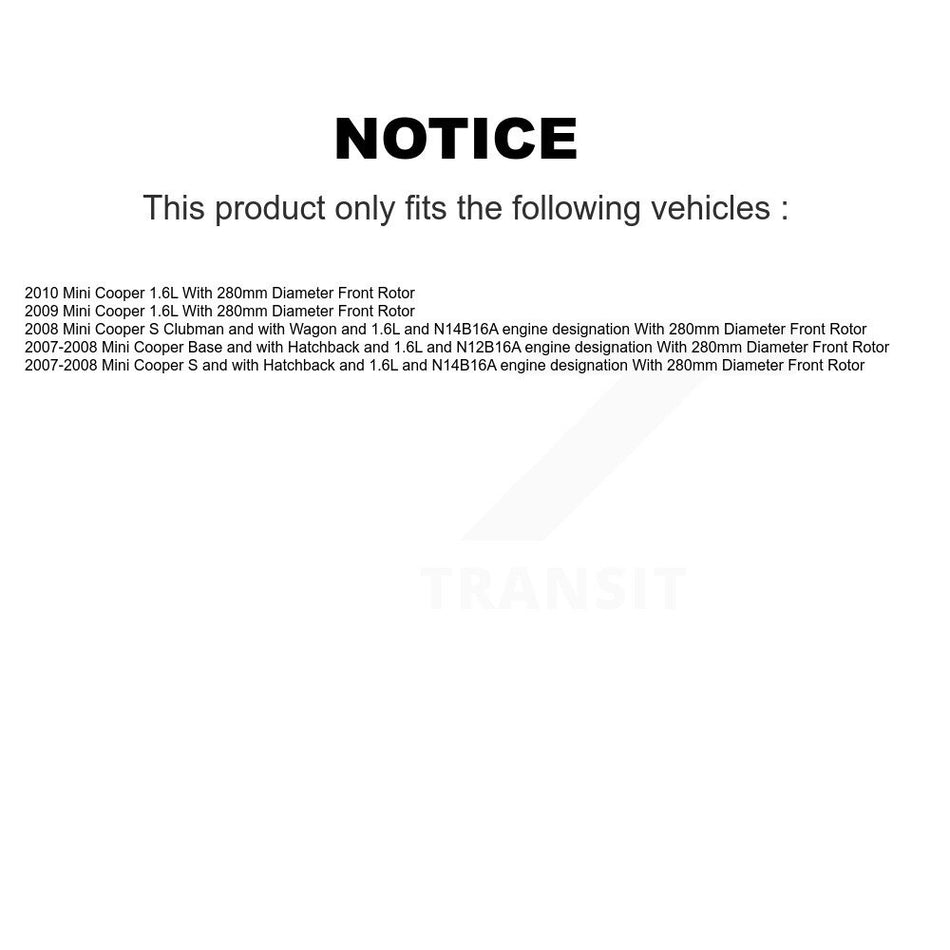 Front Rear Ceramic Disc Brake Pads And Wear Sensors Kit For Mini Cooper KTW-100592