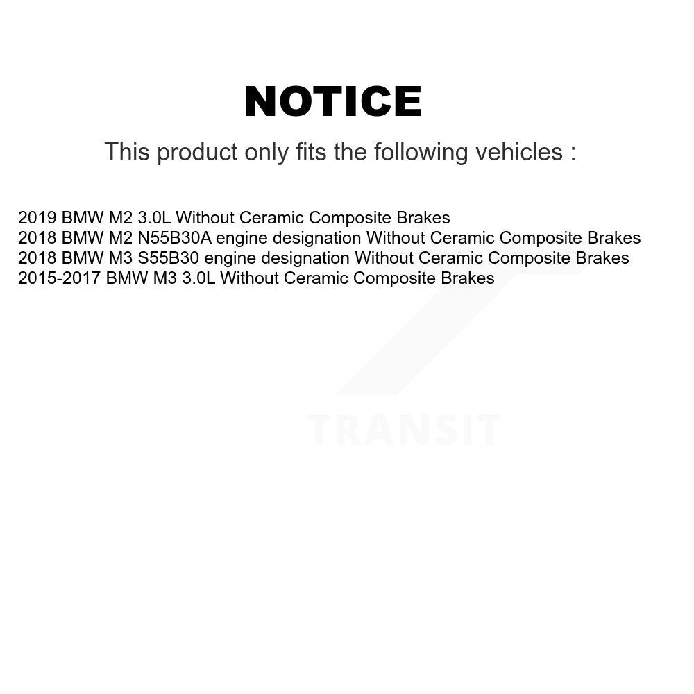 Front Rear Ceramic Disc Brake Pads And Wear Sensors Kit (5Pc) For BMW M3 M2 KTW-100760