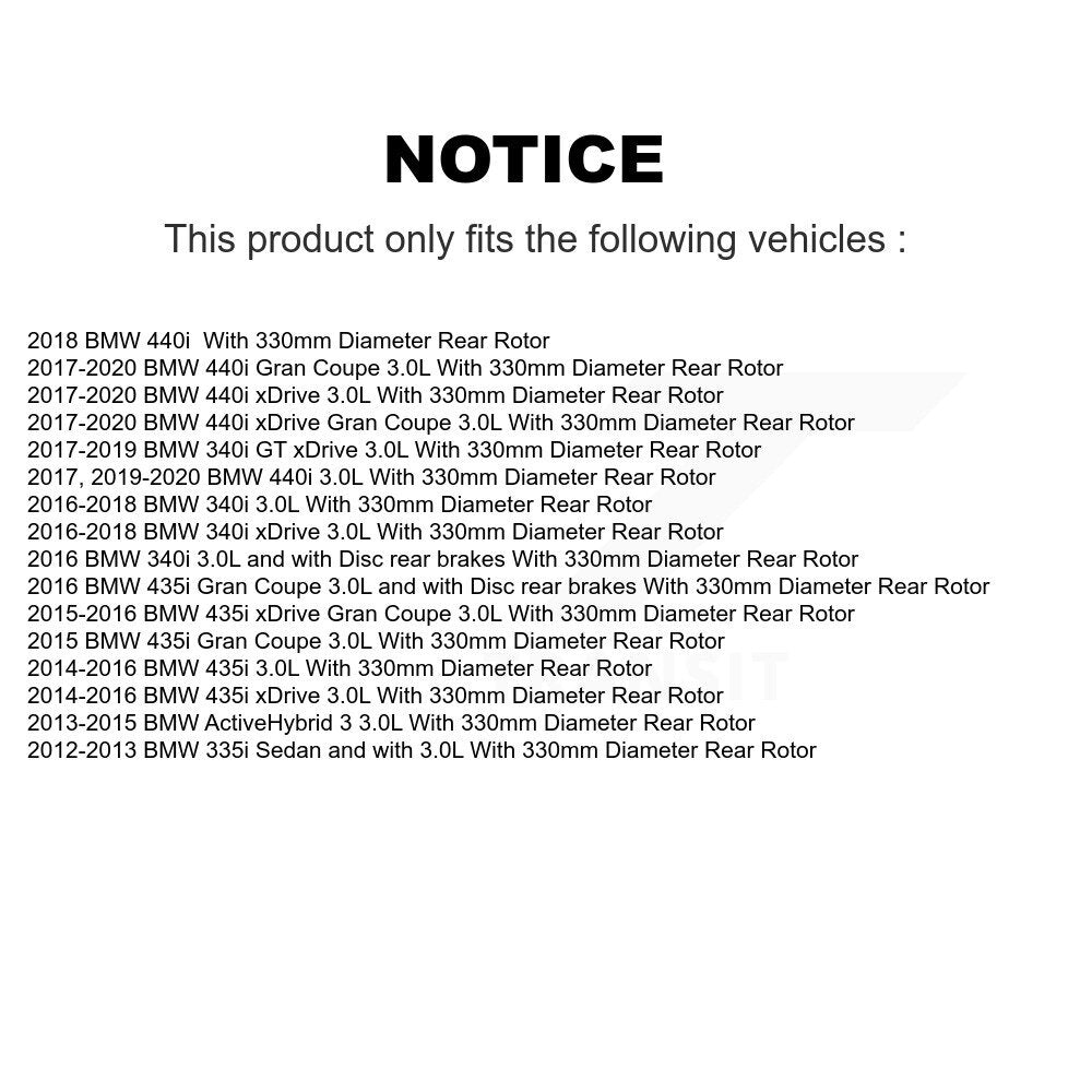 Front Rear Ceramic Brake Pads Wear Sensor Kit (7Pc) For BMW 340i xDrive 435i 440i Gran GT KTW-100794