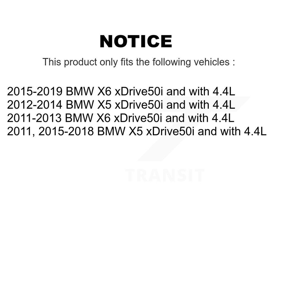 Front Rear Ceramic Disc Brake Pad Wear Sensor Kit (7Pc) For BMW X5 X6 xDrive50i with 4.4L KTW-100829