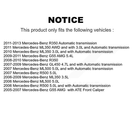 Front Ceramic Brake Pad Wear Sensor Kit For Mercedes-Benz ML350 R350 GL450 ML500 R500 G55 KTW-100979