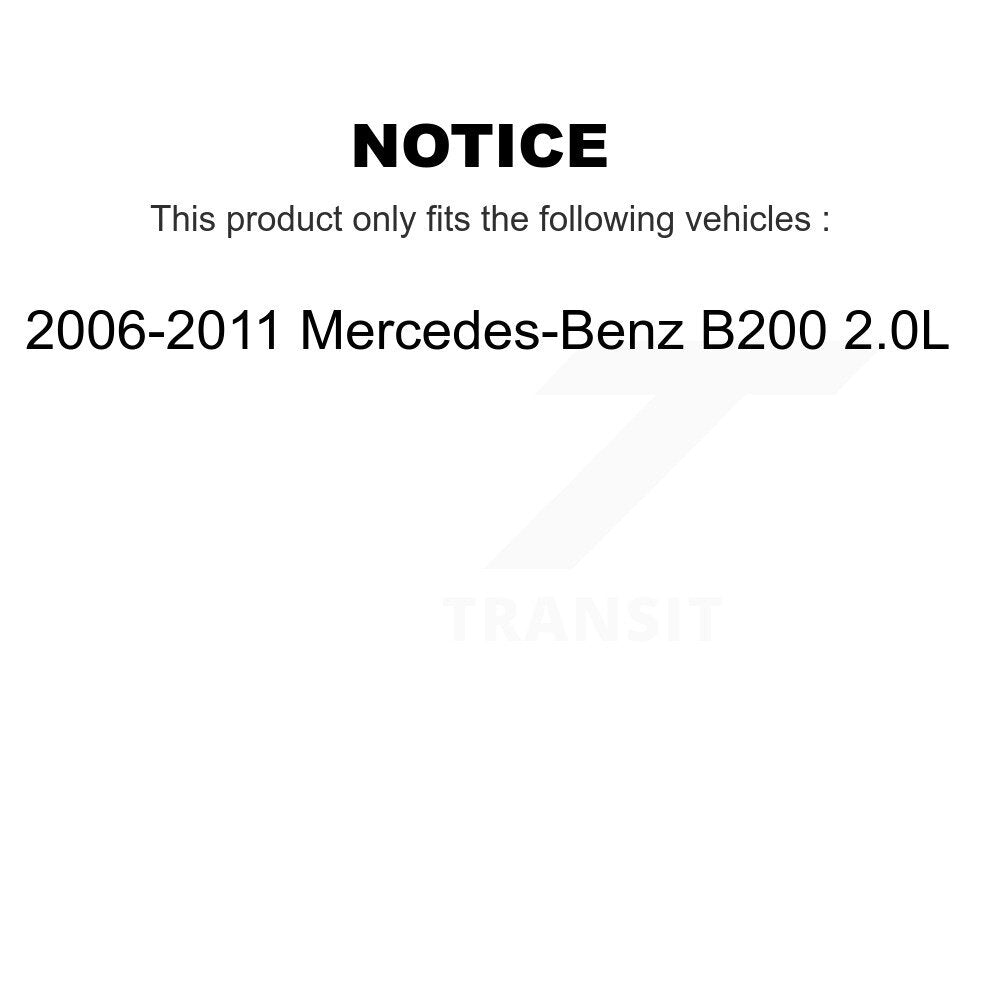 Front Ceramic Disc Brake Pads And Wear Sensors Kit For 2006-2011 Mercedes-Benz B200 2.0L KTW-101009