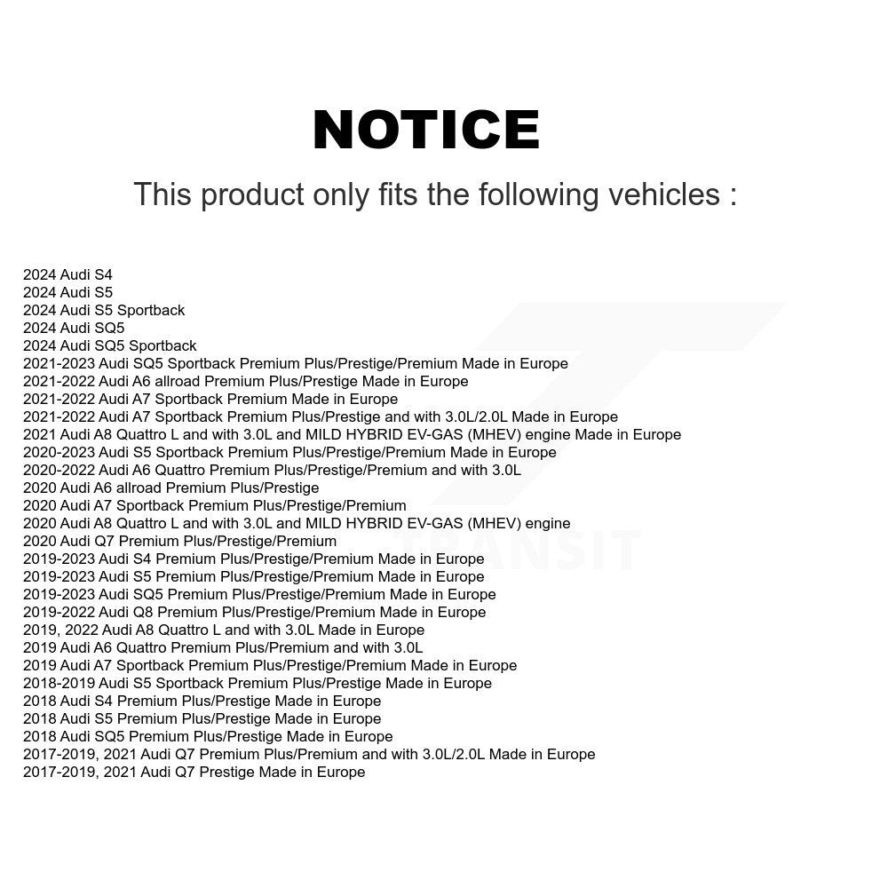 Front Ceramic Brake Pads Wear Sensor Kit For Audi Q7 SQ5 S5 Q8 S4 Sportback A6 Quattro A7 KTW-101019