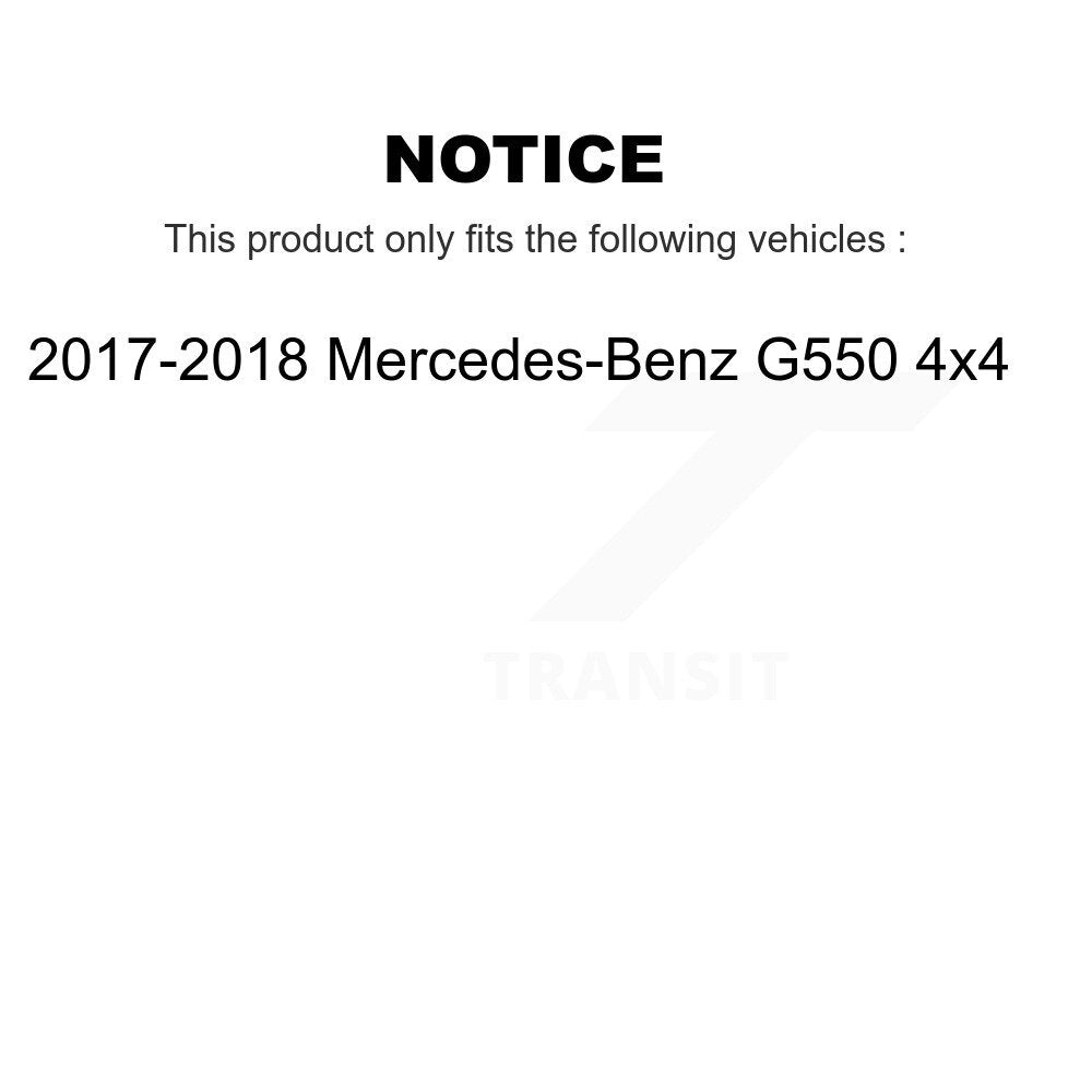 Front Ceramic Disc Brake Pads And Wear Sensors Kit For 2017-2018 Mercedes-Benz G550 4x4 KTW-101062