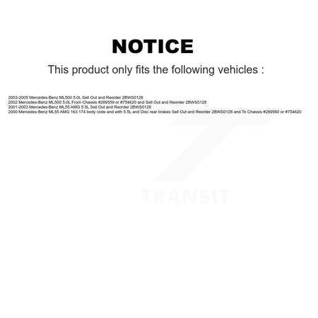 Front Ceramic Disc Brake Pads And Wear Sensors Kit For Mercedes-Benz ML500 ML55 AMG KTW-101072