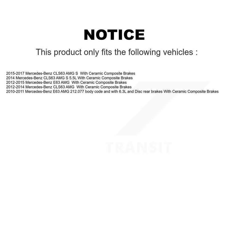 Rear Ceramic Disc Brake Pads And Wear Sensors Kit For Mercedes-Benz CLS63 AMG S E63 KTW-101146