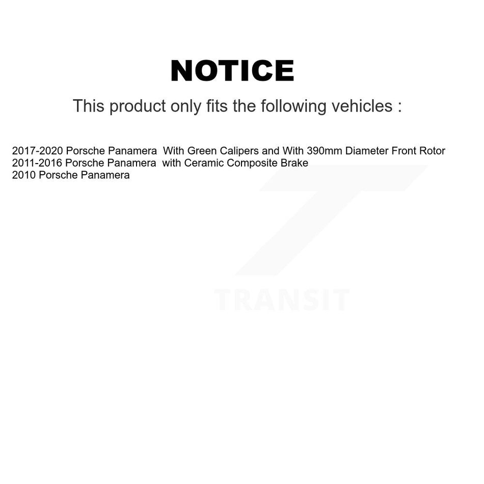 Rear Ceramic Disc Brake Pads And Wear Sensors Kit For Porsche Panamera KTW-101158
